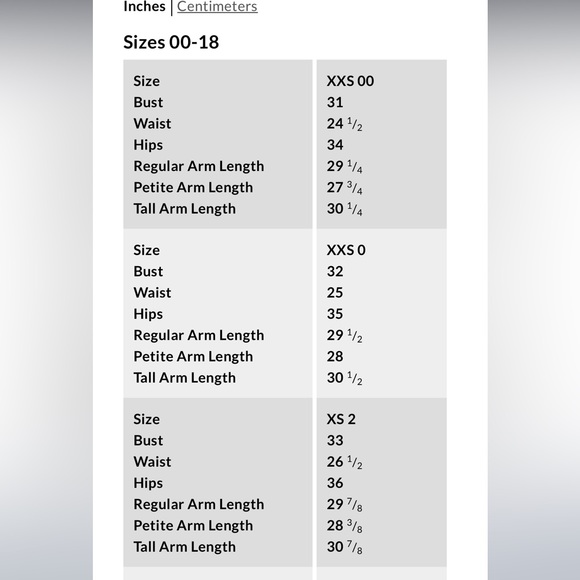 Lands end size charts coats - Picture 4 of 8
